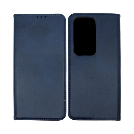 Leather Flip Cover with Internal Pocket For Oppo A5 Blue